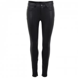 Only Faux Leather Trousers - Black
