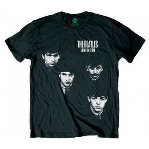 The Beatles - Love Me Do faces Mens X-Large T-Shirt - Black