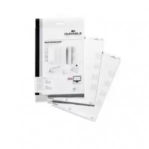 Durable Badgemaker insert sheets 40x75mm 240 inserts Rounded Pack of