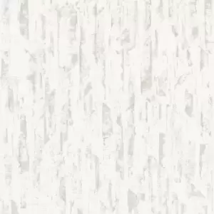 Grandeco Imperia Textured White Taupe and Silver Wallpaper - wilko