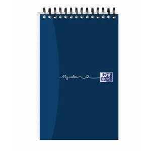 Oxford My Notes 125mm x 200mm Notebook Wirebound 160 Pages 70gm2 Ruled Perforated Card Cover Blue Pack 10