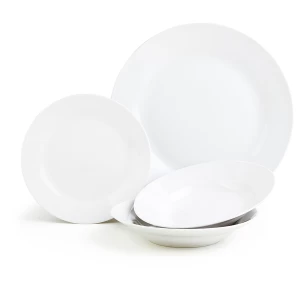 Sabichi 12 Piece White Everyday Porcelain Dinner Set