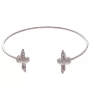3D Bee Double Silver Bangle