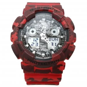 Casio G-SHOCK Standard Analog-Digital Watch GA-100CM-4A - Red