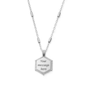 ChloBo Silver Personalised Hexagon Coin Necklace
