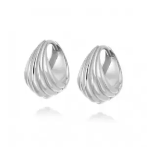 Palm Wrap Huggie Ear Sterling Silver Earrings WE07_SLV