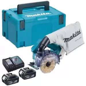 Makita - DCC500RTJ 18V lxt Brushless 125mm Disc Cutter with 2 x 5.0Ah Batteries, Charger & Case
