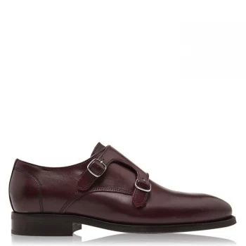 Reiss Lansen Monk Strap Smart Shoes - Bordeaux