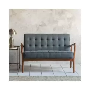 Gallery Humber Fabric Grey 2 Seater Sofa - Tufted Detailing