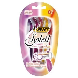 BIC Soleil Colour Collection Disposable 3 Blade Razor x8