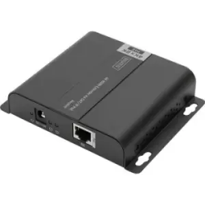 Digitus DS-55125 1 port HDMI receiver Ethernet extender, Steel casing, Ultra HD compatibility, + remote control, + LED indicator lights, + built-in Et