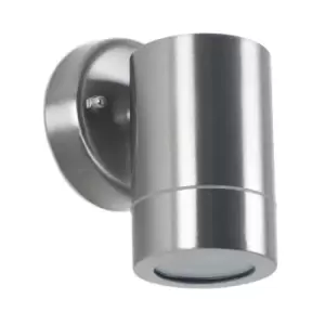 Brushed Steel Fixed Spot Outdoor Wall Light