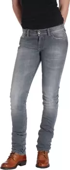Rokker The Donna Grey Ladies Motorcycle Jeans, Size 27 for Women, grey, Size 27 for Women