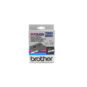 Brother TX-211 P-touch Black on White Tape 6mm x 15m