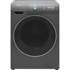Hisense Wdqr1014Evajmt Tintainium Grey Freestanding Condenser Washer Dryer, 10Kg/6Kg