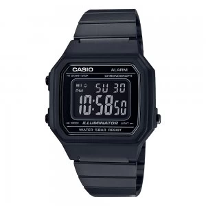 Casio Digital LCD Watch with Chrono, Multi Alarm, Timer etc Black Stainless Strap - B650WB-1BEF
