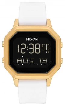 Nixon Siren SS Gold / White Digital White Silicone Watch