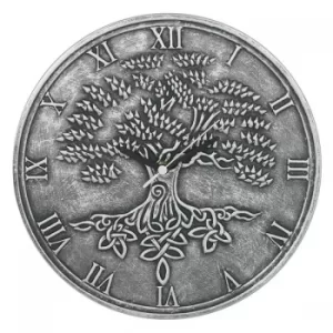 Tree Of Silver Terracotta Clock By Lisa Parker