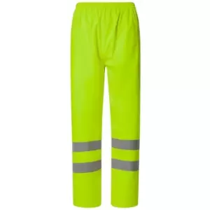 Yoko Unisex Adult Flex U-Dry Hi-Vis Over Trousers (XL) (Yellow) - Yellow