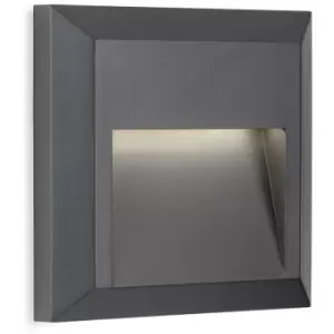 Firstlight Enzo LED Resin Wall & Step Light - Square Graphite IP65