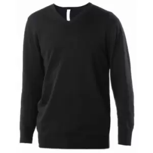 Kariban Mens Cotton Acrylic V Neck Sweater (3XL) (Dark Grey)