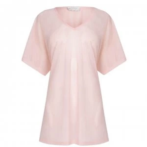 Golddigga Mesh Cover Up T Shirt Ladies - Blush