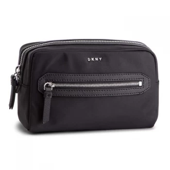 DKNY Nylon Cosmetic Bag - Black/Silver