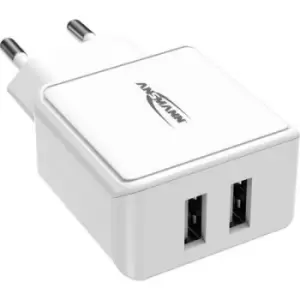 Ansmann HomeCharger HC212 1001-0114 USB charger Mains socket Max. output current 2400 mA 2 x USB 2.0 port A