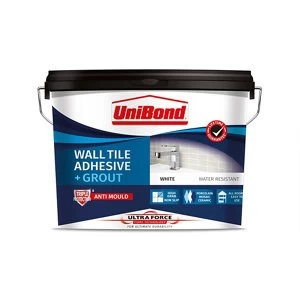 UniBond UltraForce Ready mixed Ice white Tile Adhesive & grout 12.8kg