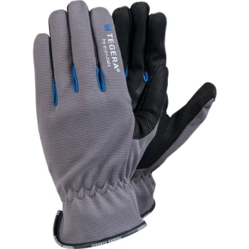 414 Tegera Palm-side Coated Grey/Black Gloves - Size 9
