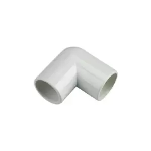 Floplast - 21.5mm White PVCu Overflow 90° Bend - Pack of 3 - White