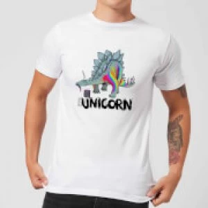 DinoUnicorn Mens T-Shirt - White - 4XL