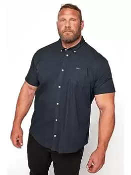 BadRhino Essential Short Sleeve Oxford Shirt - Navy, Size 1Xl, Men
