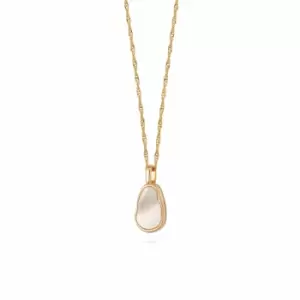 Daisy London Jewellery 18ct Gold Plated Sterling Silver Isla Mother Of Pearl Necklace 18Ct Gold Plate