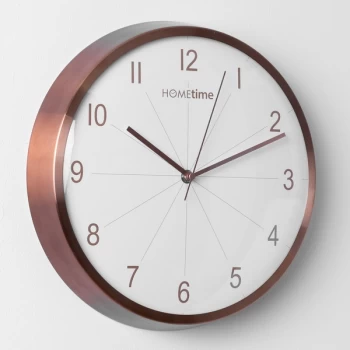 HOMETIME Copper Clock with White Face - 32.5cm