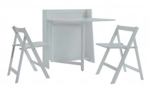 Julian Bowen Helsinki Compact Folding Table & 2 Chairs -Grey