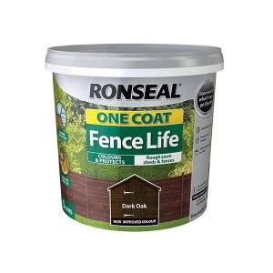 Ronseal One Coat Fence Life Medium Oak 5 Litre