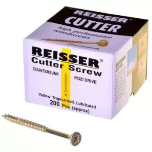 Reisser - Cutter Screws 6.0mm x 100mm Yellow Tropicalised Box-100