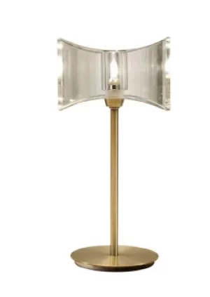 Kromo Table Lamp 1 Light G9 Sraight Frame, Antique Brass