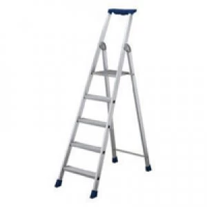 Slingsby 7 Ribbed Tread Platform Step Ladder Aluminium 358757