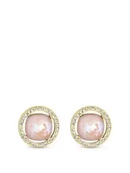 Jon Richard Radiance Collection Gold Plated Ivory Cream Halo Earrings