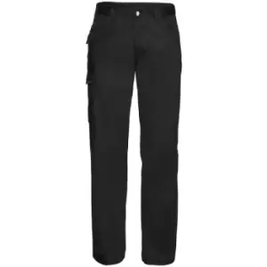 Russell - Workwear Mens Polycotton Twill Trouser / Pants (Regular) (46W x Regular) (Black) - Black