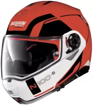 Nolan N100-5 Consistency N-Com Helmet, white-red, Size S, white-red, Size S