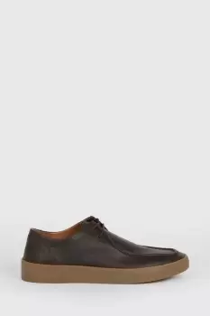 Mens Dark Brown Lace Up Derby Trainers