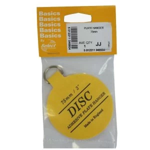 Select Hardware Disc Plate Hanger 75mm 1 Pack