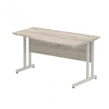 Trexus Rectangular Desk Panel End Leg 1800x800mm Grey Oak Ref I003091