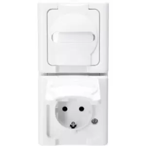 Kopp 131402009 2x Wet room switch product range Complete PG socket (+ lid) BlueElectric Arctic white