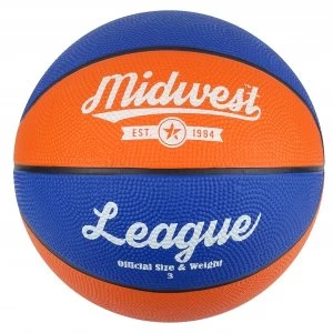 Midwest League Basketball Blue/Orange Size 5