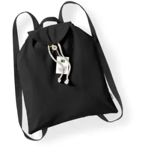 Westford Mill Organic Festival Backpack Bag (8 Litres) (Pack of 2) (One Size) (Black) - Black