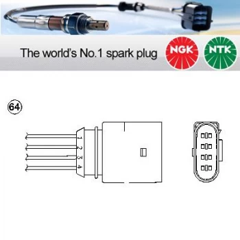 1x NGK NTK Oxygen O2 Lambda Sensor OZA510-V10 OZA510V10 (1883)
